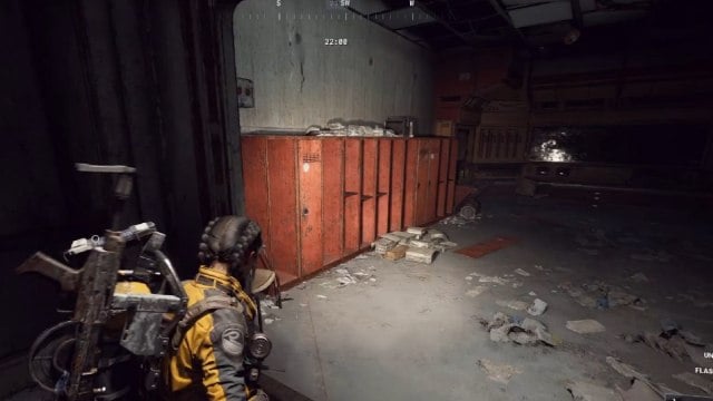 ARC Raiders dam water treatment plant locked room inside with weapon crate and red lockers