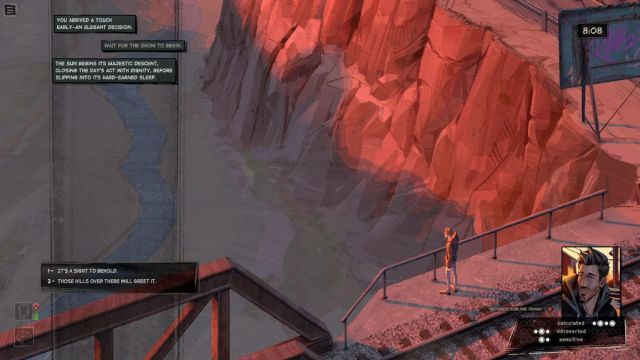 Eugene looks out across a beautiful desert landscape in Rue Valley.