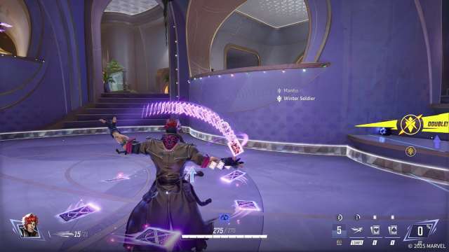 Gambit using cards in marvel rivals