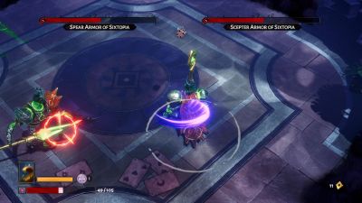 A player fights two bosses in The Eternal Die