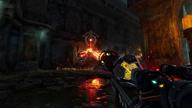 A player fighting a boss in Abyssus.