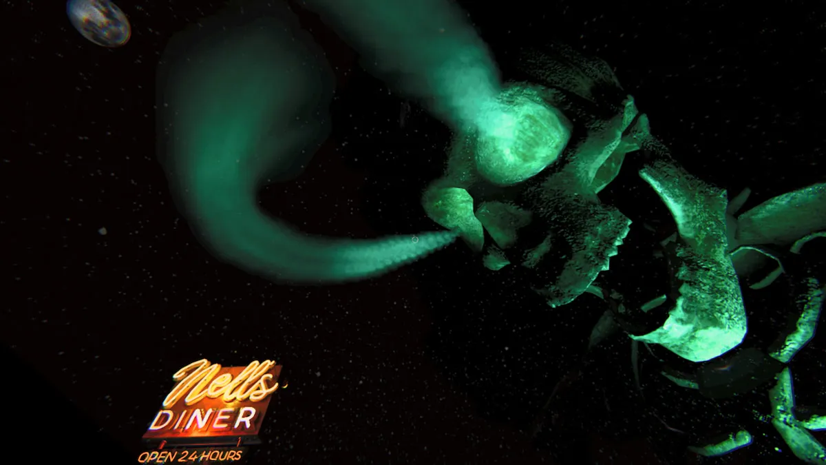 Green skull over nell's diner in phasmophobia