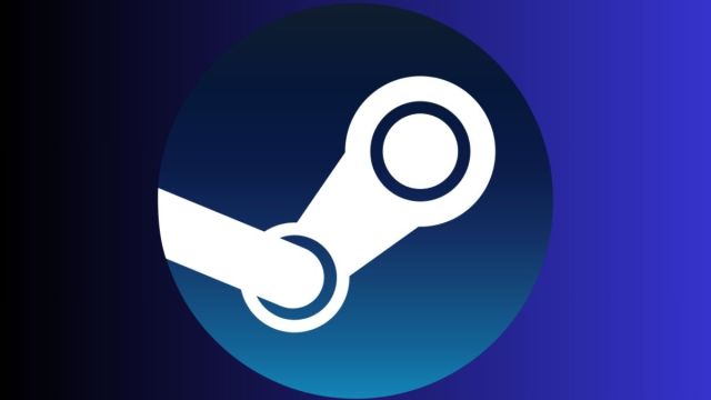 The Steam logo on a gradient background.